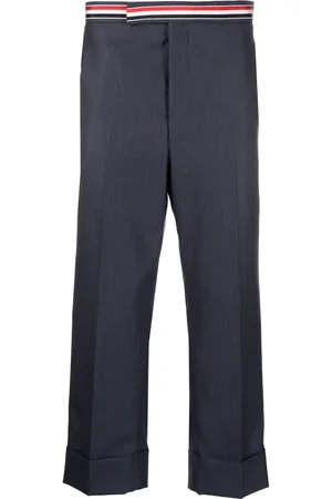 Thom Browne RWB-band cropped trousers