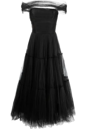 Ana Radu Off-shoulder fluted maxi dress
