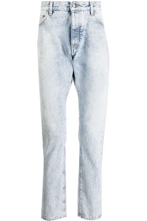 Palm Angels Curved-logo print jeans