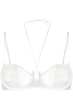 Kiki de Montparnasse Halterneck silk balconette bra