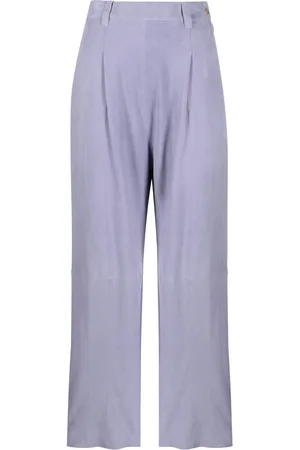 FORTE FORTE High-waisted suede trousers