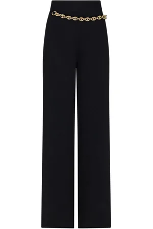 Paco rabanne Chainmail-detail wool-cashmere trousers