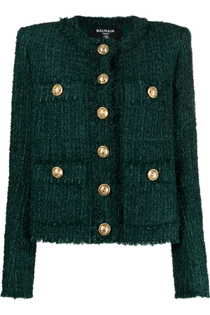 Balmain Single-breasted tweed jacket