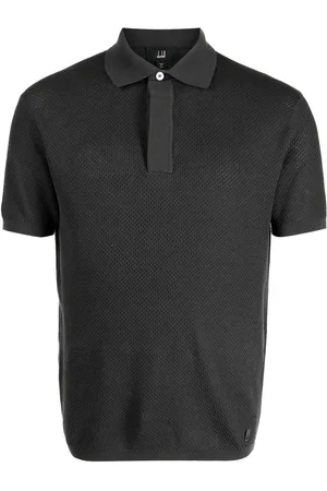 Dunhill Meshed cotton polo shirt