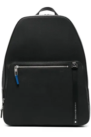 Tommy Hilfiger Logo-strap leather backpacks