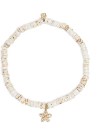 Sydney Evan 14kt yellow gold turquoise and diamond charm bracelet