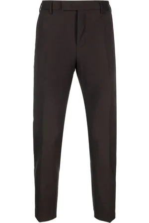 PT Torino Mid-rise wool tailored trousers