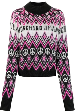 Moschino Logo-print high-neck jumper