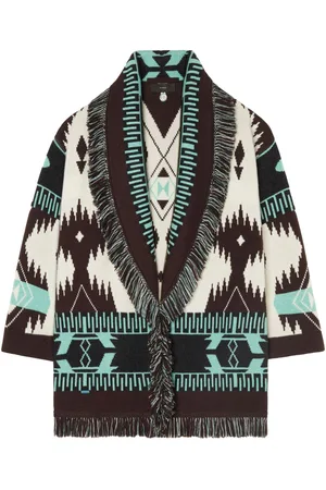 Alanui Icon Jacquard fringed cardigan