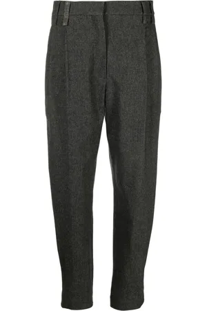 Brunello Cucinelli Monili-embellished tapered trousers