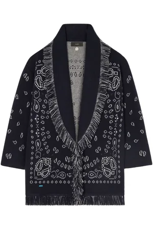 Alanui Bandana jacquard cashmere cardigan
