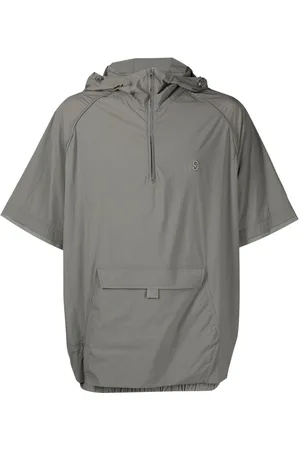 SONGZIO Logo-embroidered short-sleeve hoodie