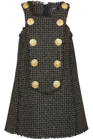 Balmain 10-Buttons Swing tweed dress