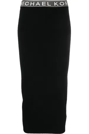 Michael Kors Logo-waistband midi skirt