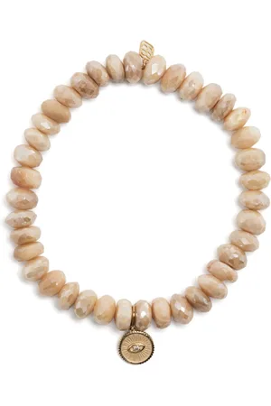 Sydney Evan 14kt yellow gold Evil Eye beaded bracelet