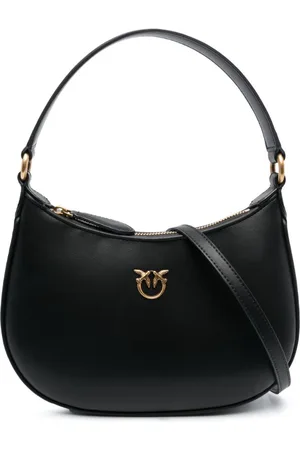 Pinko Logo-plaque leather tote bag