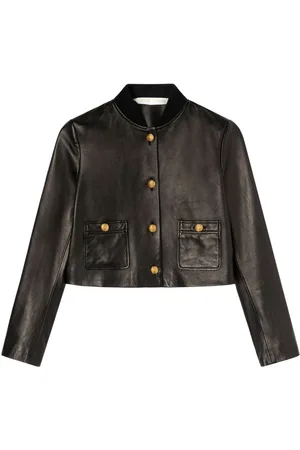 Palm Angels Cropped leather jacket
