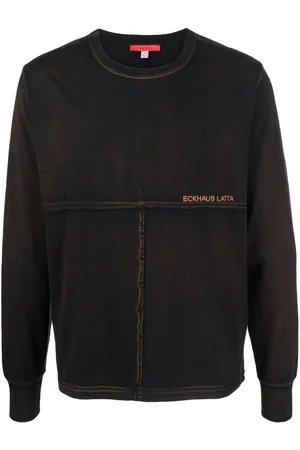 ECKHAUS LATTA Logo-print panelled sweatshirt