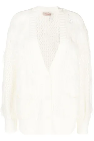 Twin-Set Open-knit V-neck cardigan