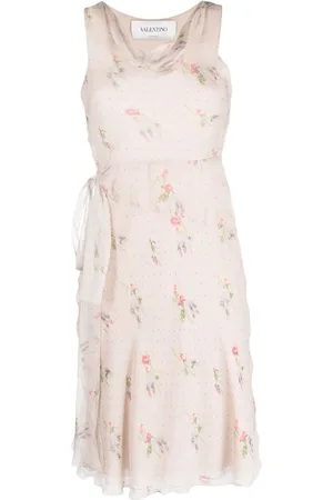VALENTINO GARAVANI 2000s floral print silk dress