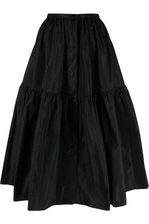 Patou Button-up tiered midi skirt