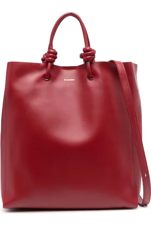 Jil Sander Logo-print leather tote bag