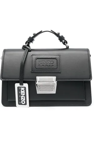 Kenzo Logo-debossed leather tote bag