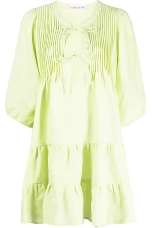 Casa Raki Katja linen tiered dress