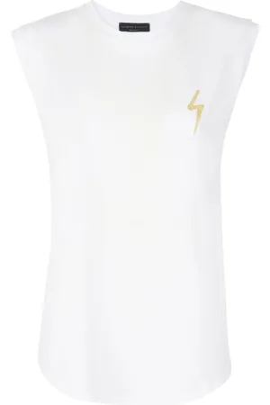 Giuseppe Zanotti Logo-embroidered sleeveless cotton tank top