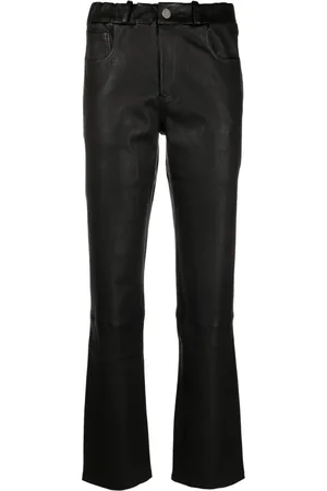 arma leder Leather straight-leg trousers