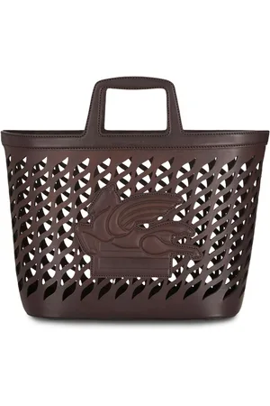Etro Pegaso-motif laser-cut tote