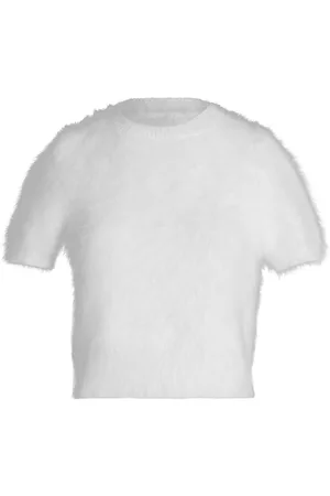 Maison Margiela Short-sleeve knitted crop top