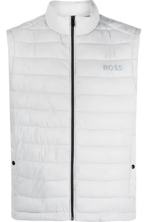 HUGO BOSS Logo-flocked quilted gilet