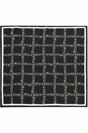 J.W.Anderson Logo-print silk scarf