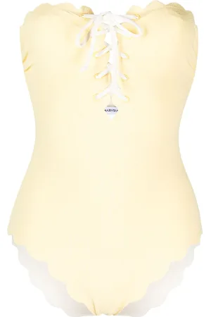 Marysia Chesapeake lace-up strapless swimsuit