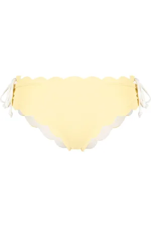 Marysia Spring Tie scallop-edge bikini bottoms