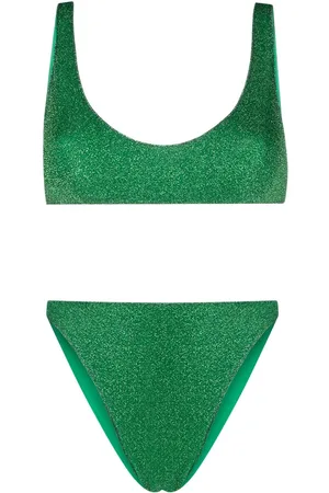 Oseree Metallic-threading bikini set