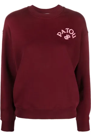 Patou Flocked-logo organic cotton sweatshirt