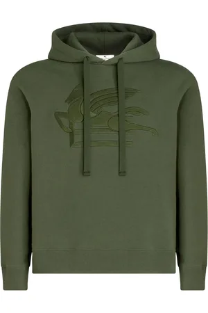 Etro Logo-embroidered cotton hoodie