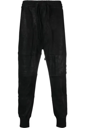 FREI-MUT Poke drawstring-waist leather trousers
