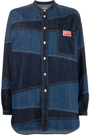Kenzo Paris patchwork denim shirt