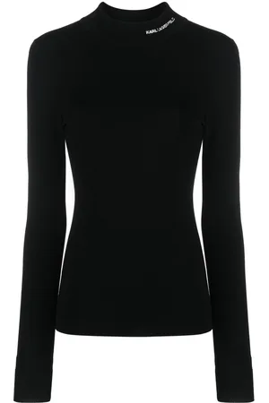 Karl Lagerfeld Logo-embroidered roll-neck jumper
