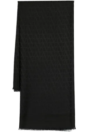 VALENTINO GARAVANI Toile Iconographe frayed-edge scarf