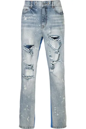 MOSTLY HEARD RARELY SEEN Half and Half panelled jeans