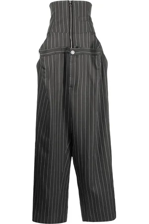 Natasha Zinko Pinstripe-print corset boxy trousers