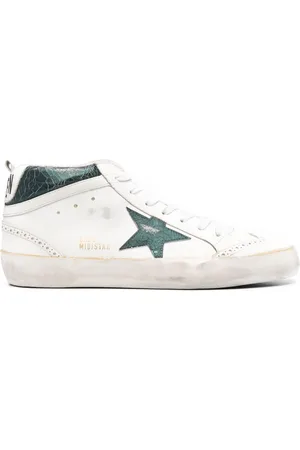 Golden Goose Cracked-effect Mid Star sneakers
