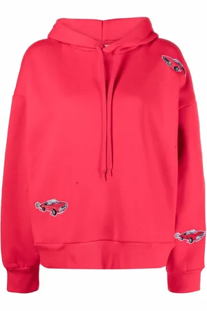 Natasha Zinko Car-embroidered jersey hoodie