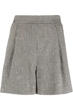 Fabiana Filippi Houndstooth-pattern sequin-embellished shorts