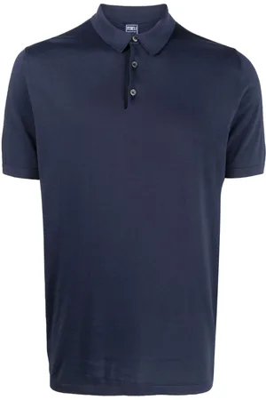 FEDELI Short-sleeved cotton polo shirt