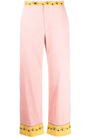 BODE Crystal-embellished cropped trousers